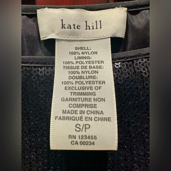 Kate Hill Shiny Black Top - Picture 3 of 3